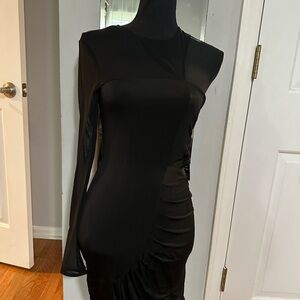 Edition Express Elegant Black Asymmetrical Dress